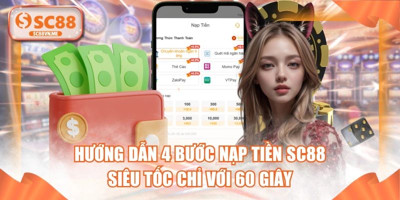  Hướng Dẫn 4 Bước Nạp Tiền SC88 Siêu Tốc Chỉ Với 60 Giây